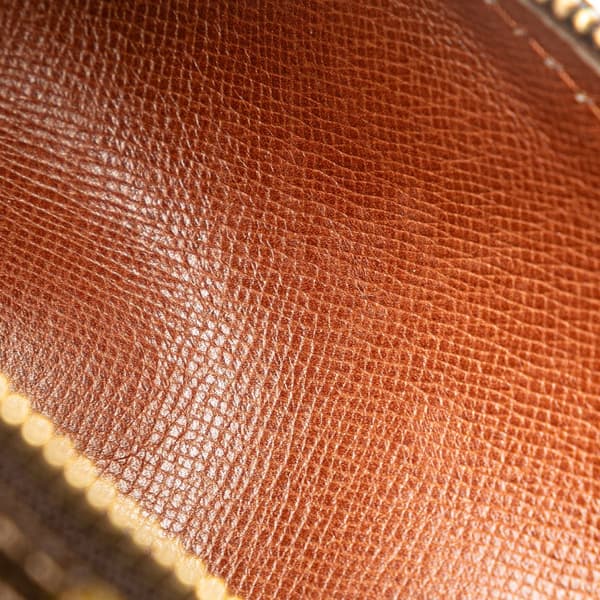 Pre-owned Louis Vuitton Monogram Trousse Ronde Pouch 20 Brown