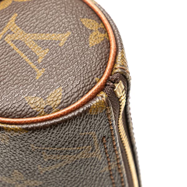 Pre-owned Louis Vuitton Monogram Trousse Ronde Pouch 20 Brown