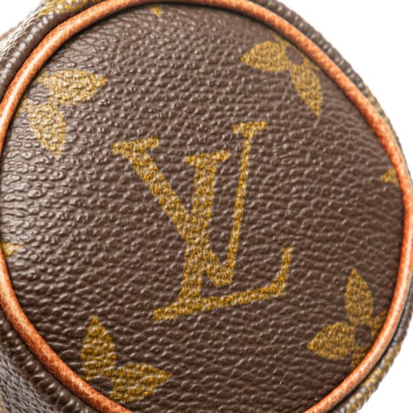 Pre-owned Louis Vuitton Monogram Trousse Ronde Pouch 20 Brown