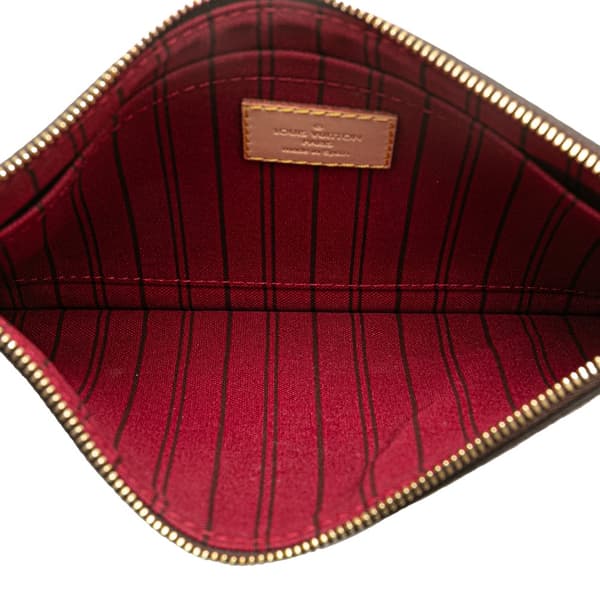 Pre-owned Louis Vuitton Monogram Neverfull Pouch Brown
