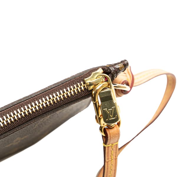 Pre-owned Louis Vuitton Monogram Neverfull Pouch Brown