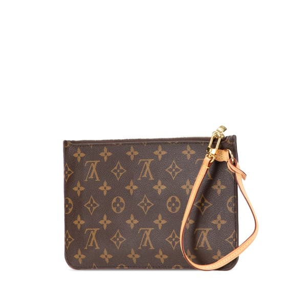 Pre-owned Louis Vuitton Monogram Neverfull Pouch Brown
