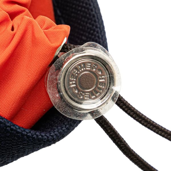 Pre-owned Hermès Coated Canvas On the Go Dog Pouch Blue