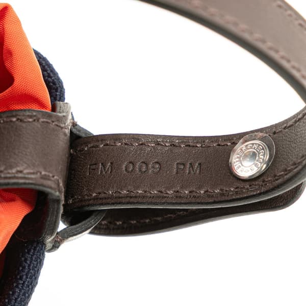 Pre-owned Hermès Coated Canvas On the Go Dog Pouch Blue
