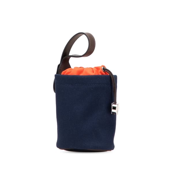 Pre-owned Hermès Coated Canvas On the Go Dog Pouch Blue