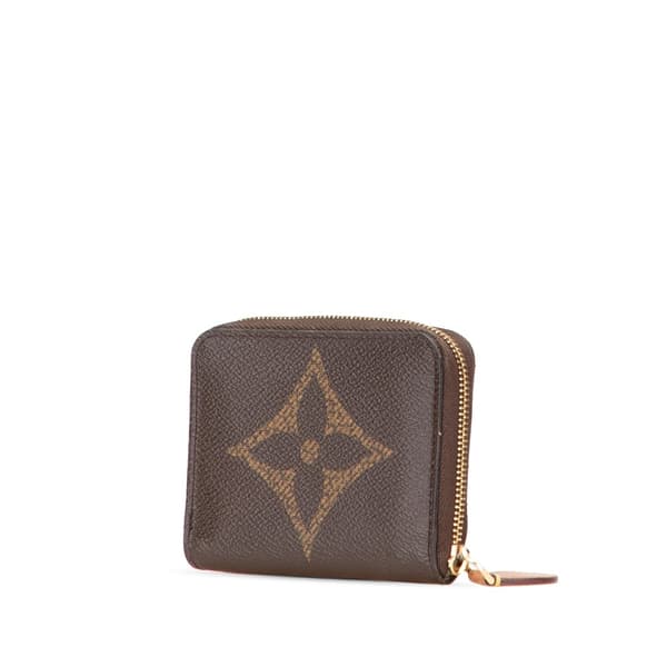 Pre-owned Louis Vuitton Monogram Giant Zippy Coin Purse Brown