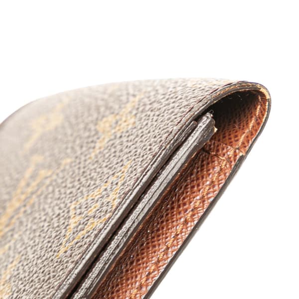 Pre-owned Louis Vuitton Monogram Envelope Business Card Holder Brown