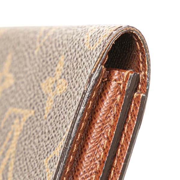 Pre-owned Louis Vuitton Monogram Envelope Business Card Holder Brown