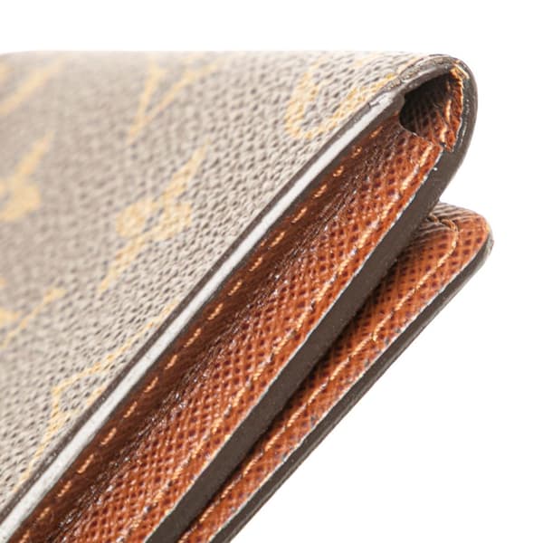 Pre-owned Louis Vuitton Monogram Envelope Business Card Holder Brown