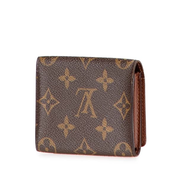Pre-owned Louis Vuitton Monogram Envelope Business Card Holder Brown
