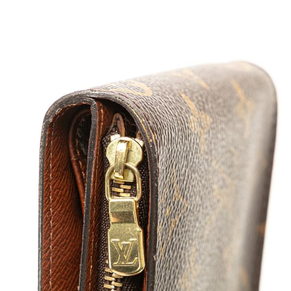 Pre-owned Louis Vuitton Monogram Bifold Compact Wallet Brown