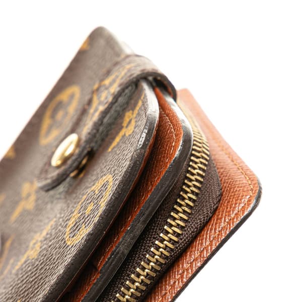 Pre-owned Louis Vuitton Monogram Bifold Compact Wallet Brown