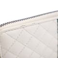 Miniatyrbild 9 av 10: Pre-owned Gucci Quilted Leather Web Trapuntata Zip Around Wallet White