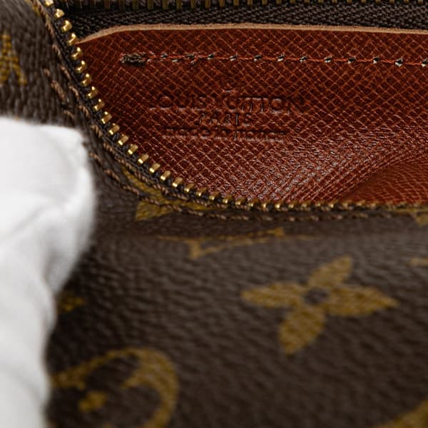 Pre-owned Louis Vuitton Monogram Trousse Ronde Pencil Case 20 Brown