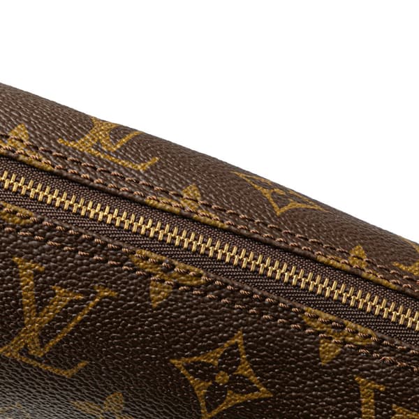 Pre-owned Louis Vuitton Monogram Trousse Ronde Pencil Case 20 Brown