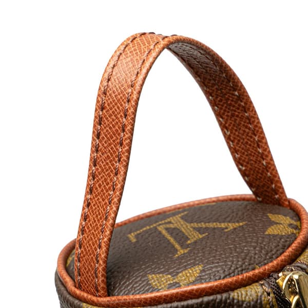 Pre-owned Louis Vuitton Monogram Trousse Ronde Pencil Case 20 Brown
