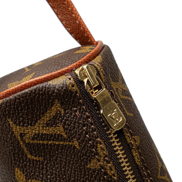 Pre-owned Louis Vuitton Monogram Trousse Ronde Pencil Case 20 Brown