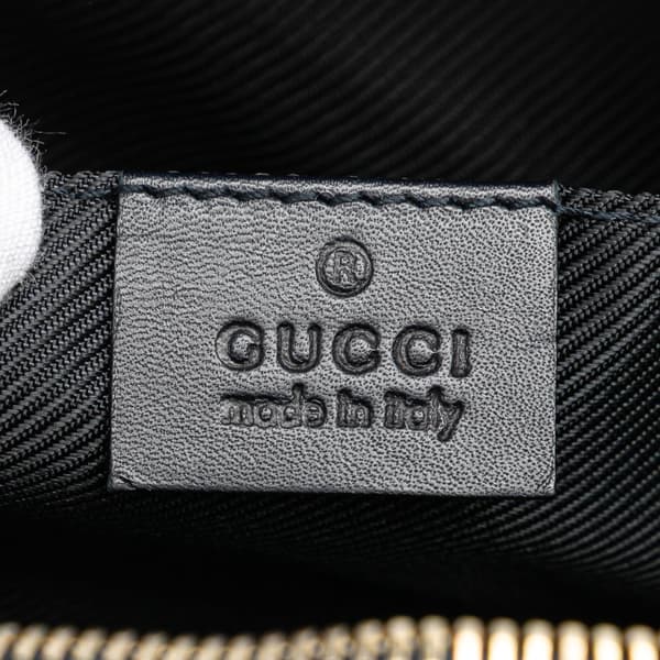 Pre-owned Gucci GG Canvas Web Pouch Brown