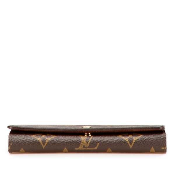 Pre-owned Louis Vuitton Monogram Porte Monnaie Billets Tresor Brown