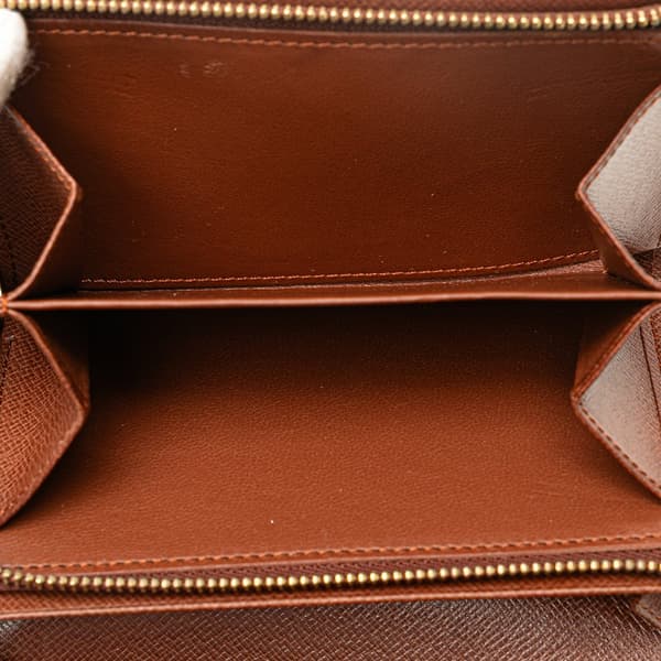 Pre-owned Louis Vuitton Monogram Porte Monnaie Billets Tresor Brown