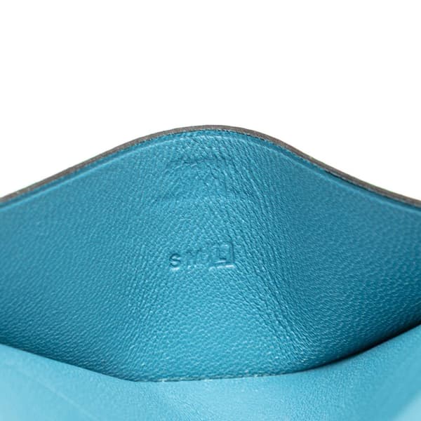 Pre-owned Hermès Epsom MC2 Magellan Passport Holder Blue