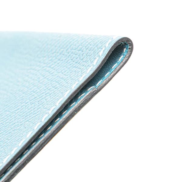 Pre-owned Hermès Epsom MC2 Magellan Passport Holder Blue