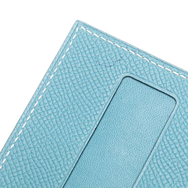 Pre-owned Hermès Epsom MC2 Magellan Passport Holder Blue