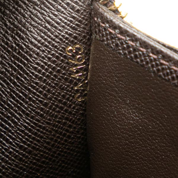 Pre-owned Louis Vuitton Monogram Mini Lin Zippy Long Wallet Brown