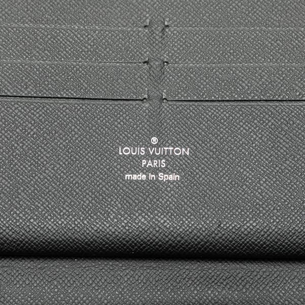 Pre-owned Louis Vuitton Taiga Zippy Organizer Wallet Black