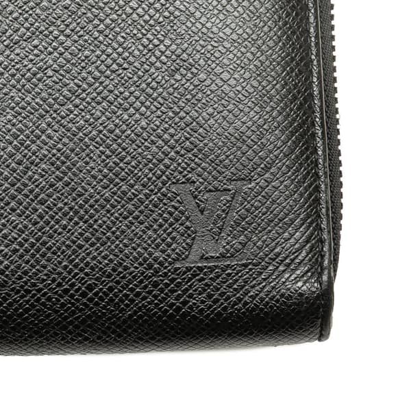 Pre-owned Louis Vuitton Taiga Zippy Organizer Wallet Black