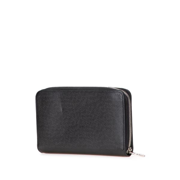 Pre-owned Louis Vuitton Taiga Zippy Organizer Wallet Black