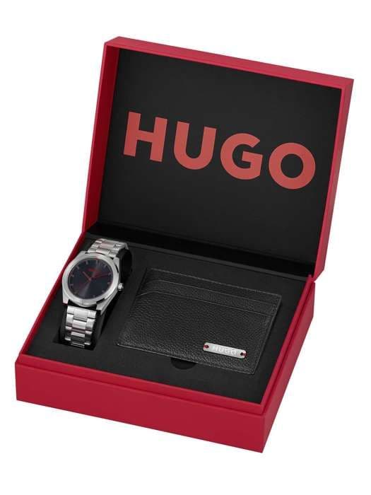 Coffret Gåva Klocka Och Luminös Plånbok - HUGO