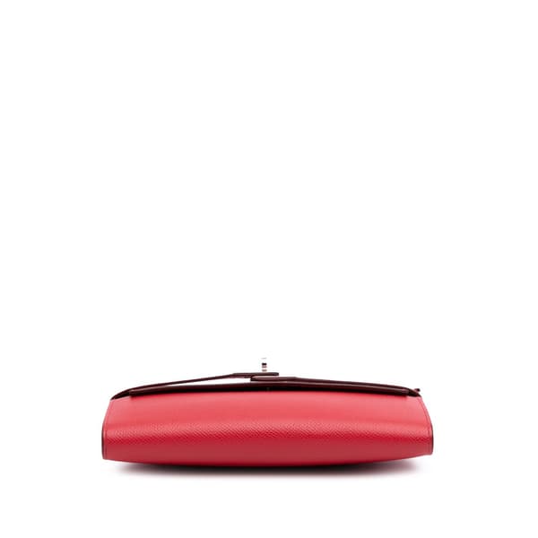 Pre-owned Hermès Epsom Kelly Longue Wallet Red