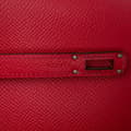 Miniatyrbillede 8 af 10: Pre-owned Hermès Epsom Kelly Longue Wallet Red