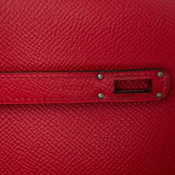 Pre-owned Hermès Epsom Kelly Longue Wallet Red