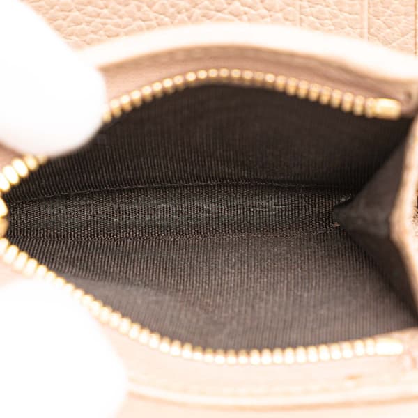 Pre-owned Gucci GG Marmont Leather Small Wallet Brown