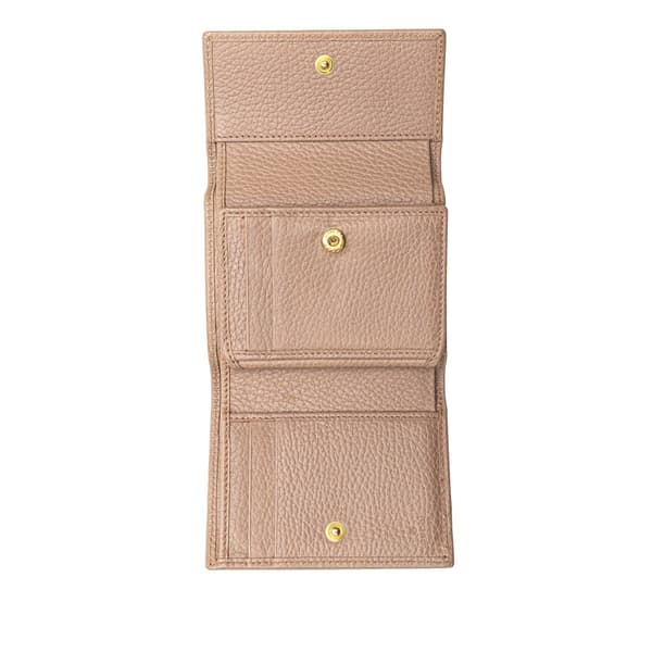 Pre-owned Gucci GG Marmont Leather Small Wallet Brown