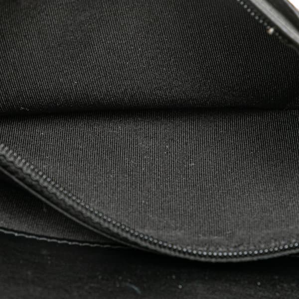 Pre-owned Chanel Quilted Caviar Boy Yen Long Wallet Black