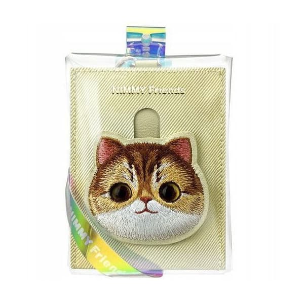 Portfölj Ilike Kortfodral NIMMY BIG EYED PET 2.0 Katt kaki