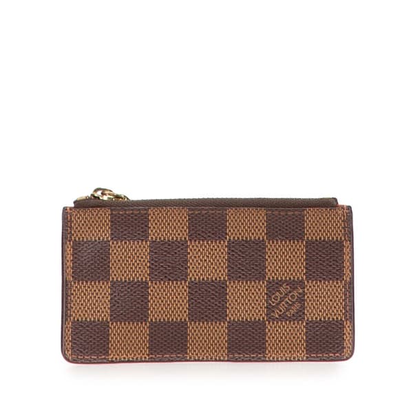 Pre-owned Louis Vuitton Damier Ebene Pochette Cles Brown