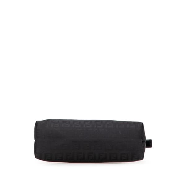 Pre-owned Fendi Zucchino Canvas Pouch Black