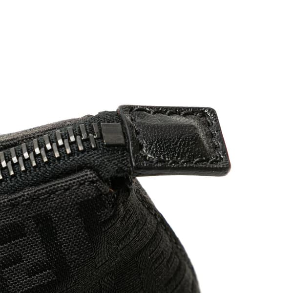 Pre-owned Fendi Zucchino Canvas Pouch Black
