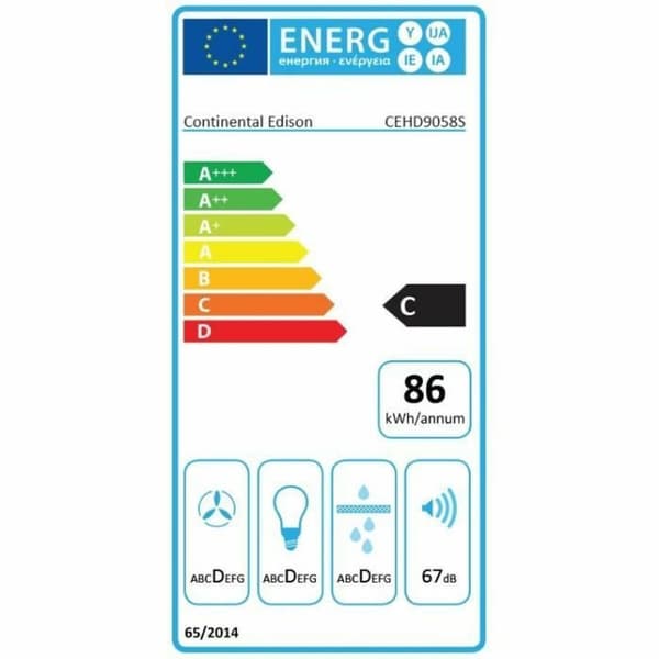 Konventionell fläkt Continental Edison 90 cm