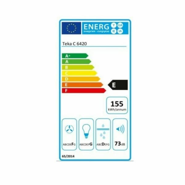 Liesituuletin Teka 40465531 60 cm 375 m3/h 73 dB 316W Valkoinen Musta
