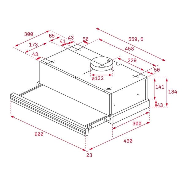 Damphette Teka CNL6415BK 60 cm 385 m3/h 64 dB 110W