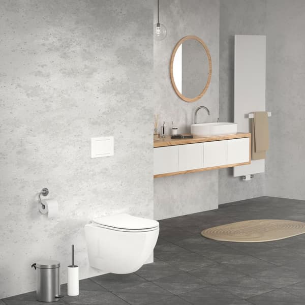 Randlös vägghängd WC med nanobeläggning 49,5x36x39 cm Vit keramik ML design