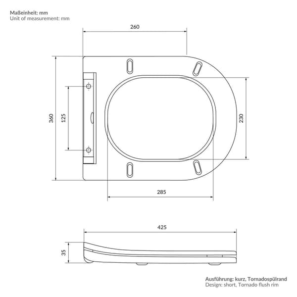 LuxeBath seinään kiinnitettävä WC reunaton musta matta, syvä huuhtelu Tornado flush keraaminen seinään kiinnitettävä WC lyhyt 49cm, WC ilman