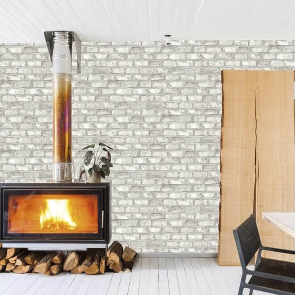 DUTCH WALLCOVERINGS Veggpanel hvit EW3104