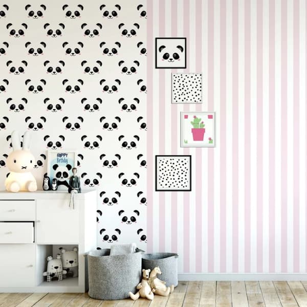 Noordwand Tapet Fabulous World Panda vit