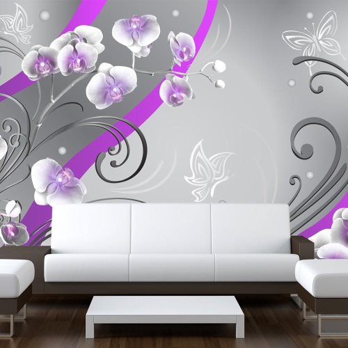 Bild av Fototapet - Purple orchids - variation